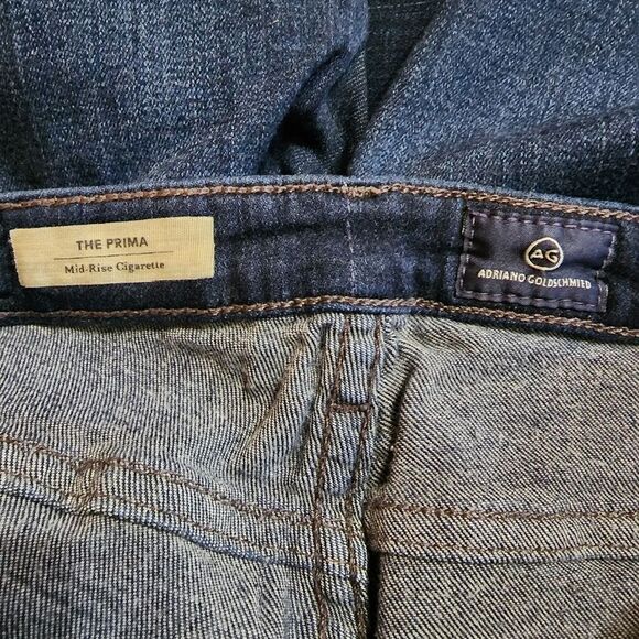 AG Adriano Goldschmied The Prima Blue Mid-Rise Cigarette Jeans (26) - Picture 7 of 8